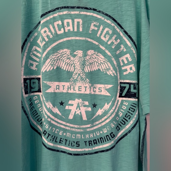 American Fighter Men's Polo Shirt Indian River Mint Green Blueish Size XL - Picture 9 of 16